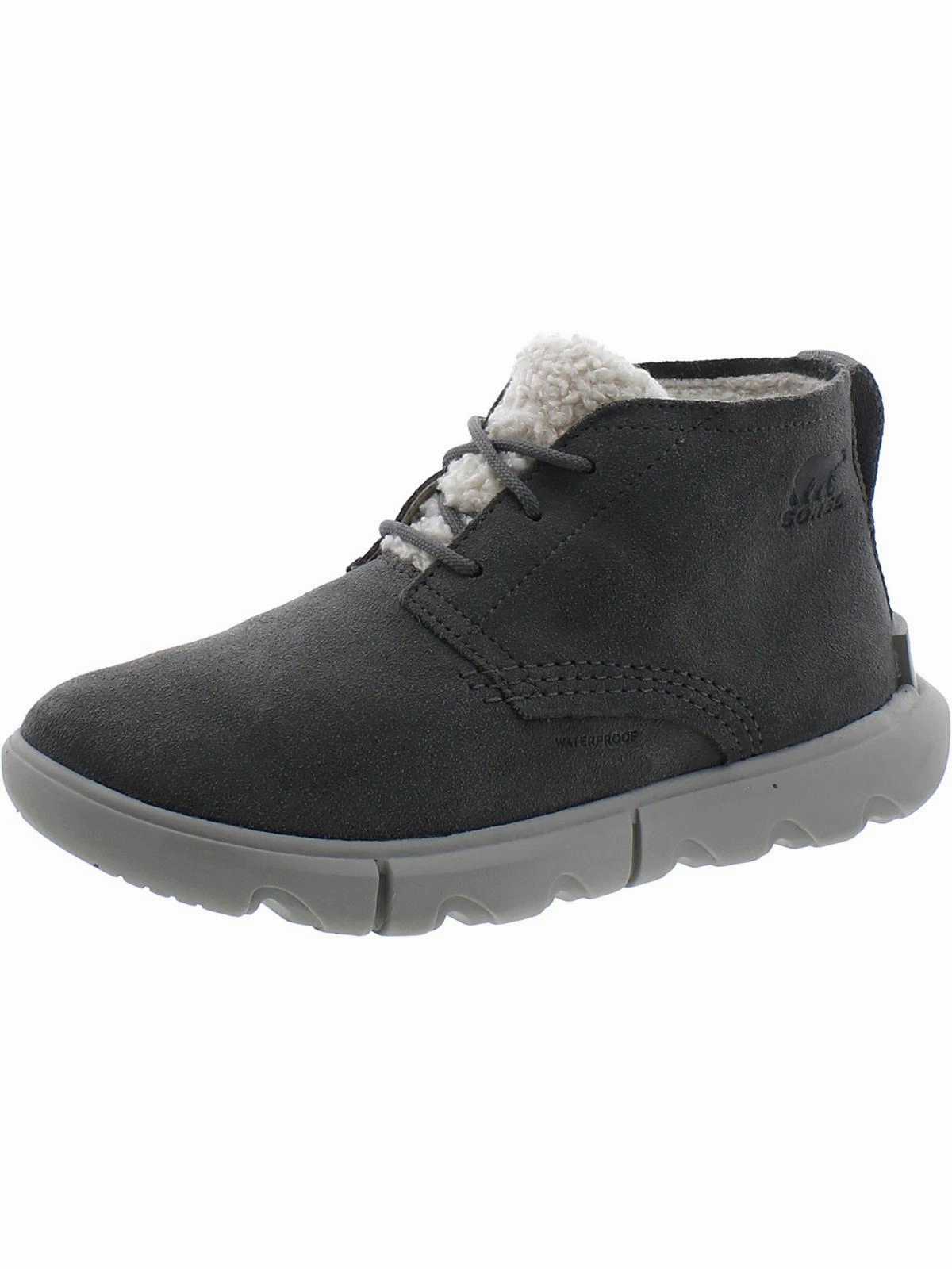 Explorer II Womens Suede Faux Fur Ankle Boots Work Ready