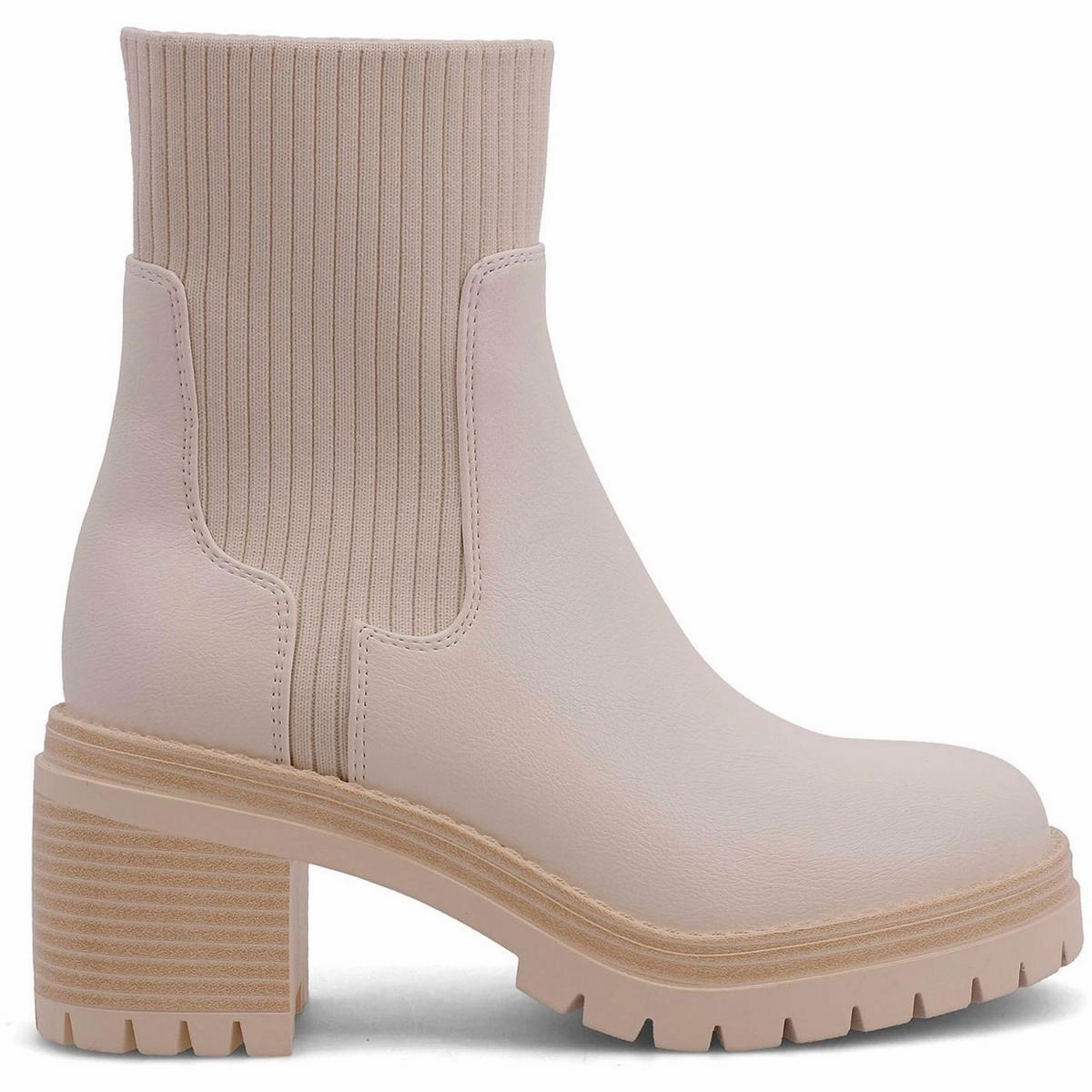 Alonza Womens Lugged Sole Leather Chelsea Boots Comfortable Stretch