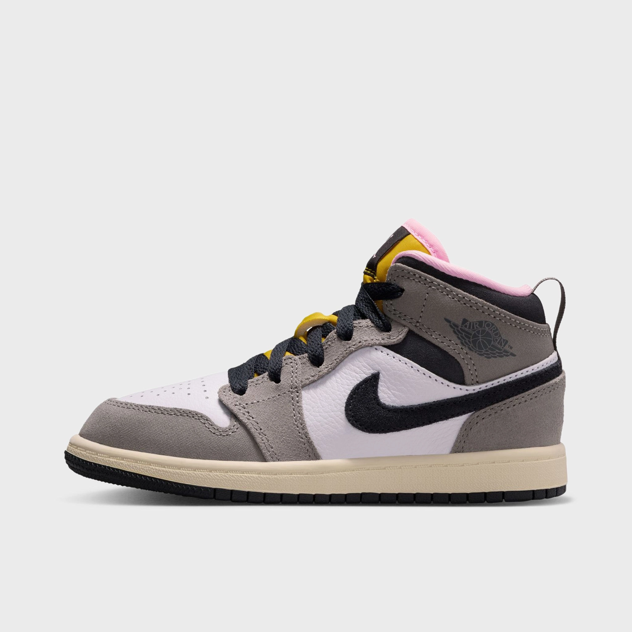 Multi Angle Grip Impact Protection Layer Jordan 1 Mid SE PS White / Oil Grey - Cave Stone