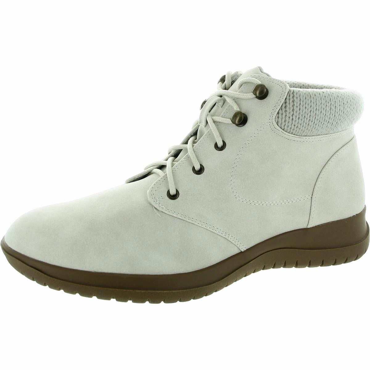 Womens Lace-Up Man Made Hiking Boots Steel Cap