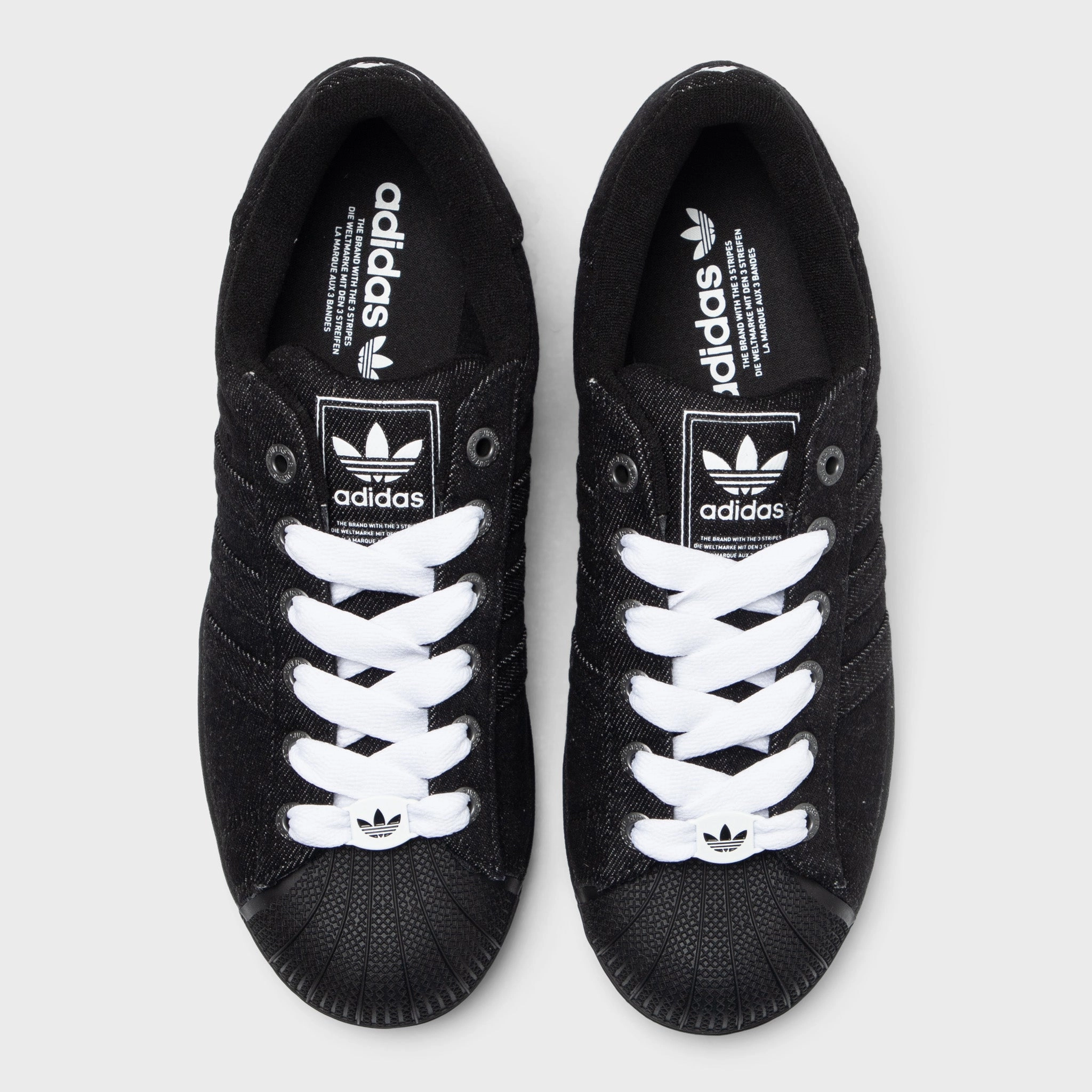 Soft   sole adidas Superstar II Black / Black - White