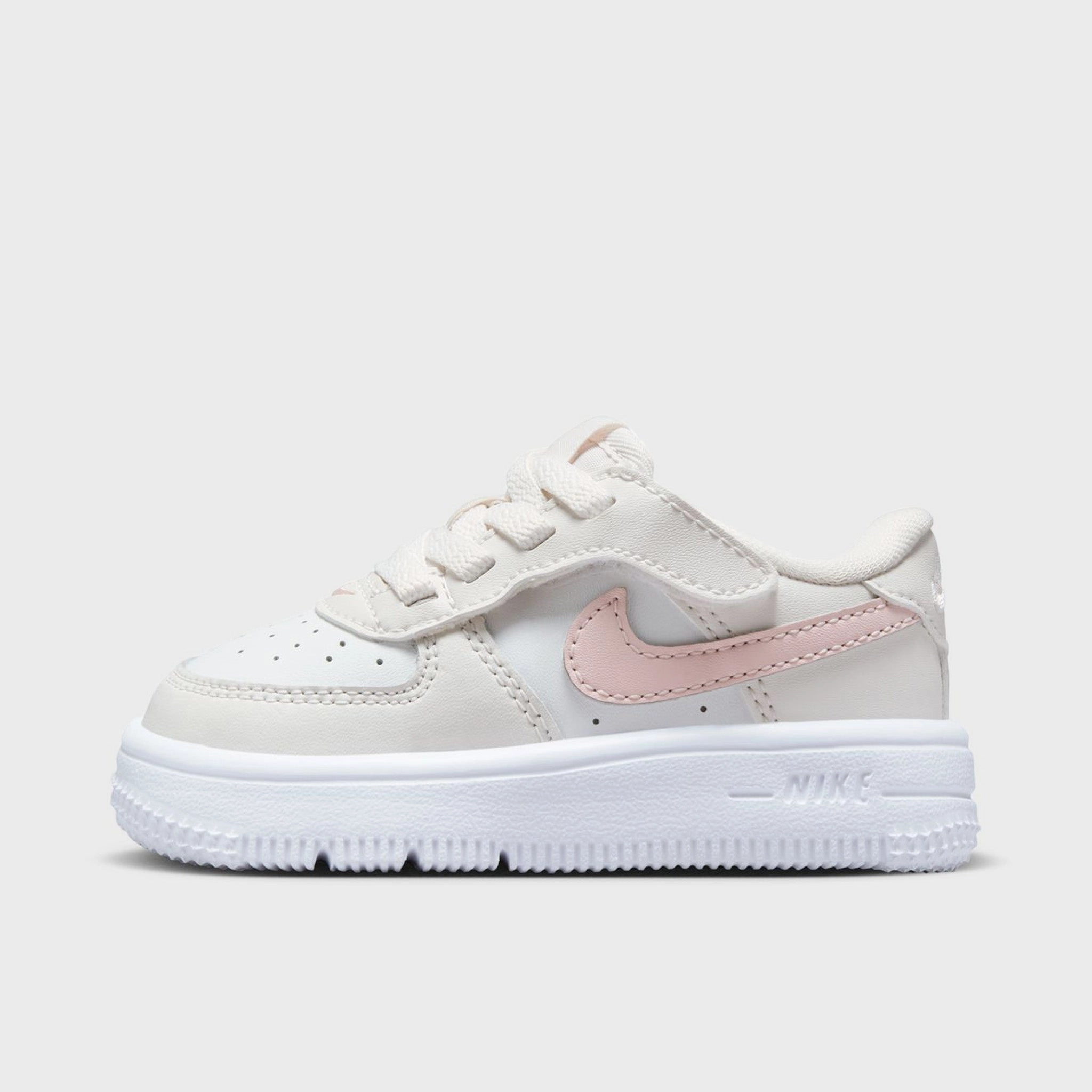 Nike Air Force 1 Low EasyOn TD Phantom / Echo Pink - Summit White ventilation channels