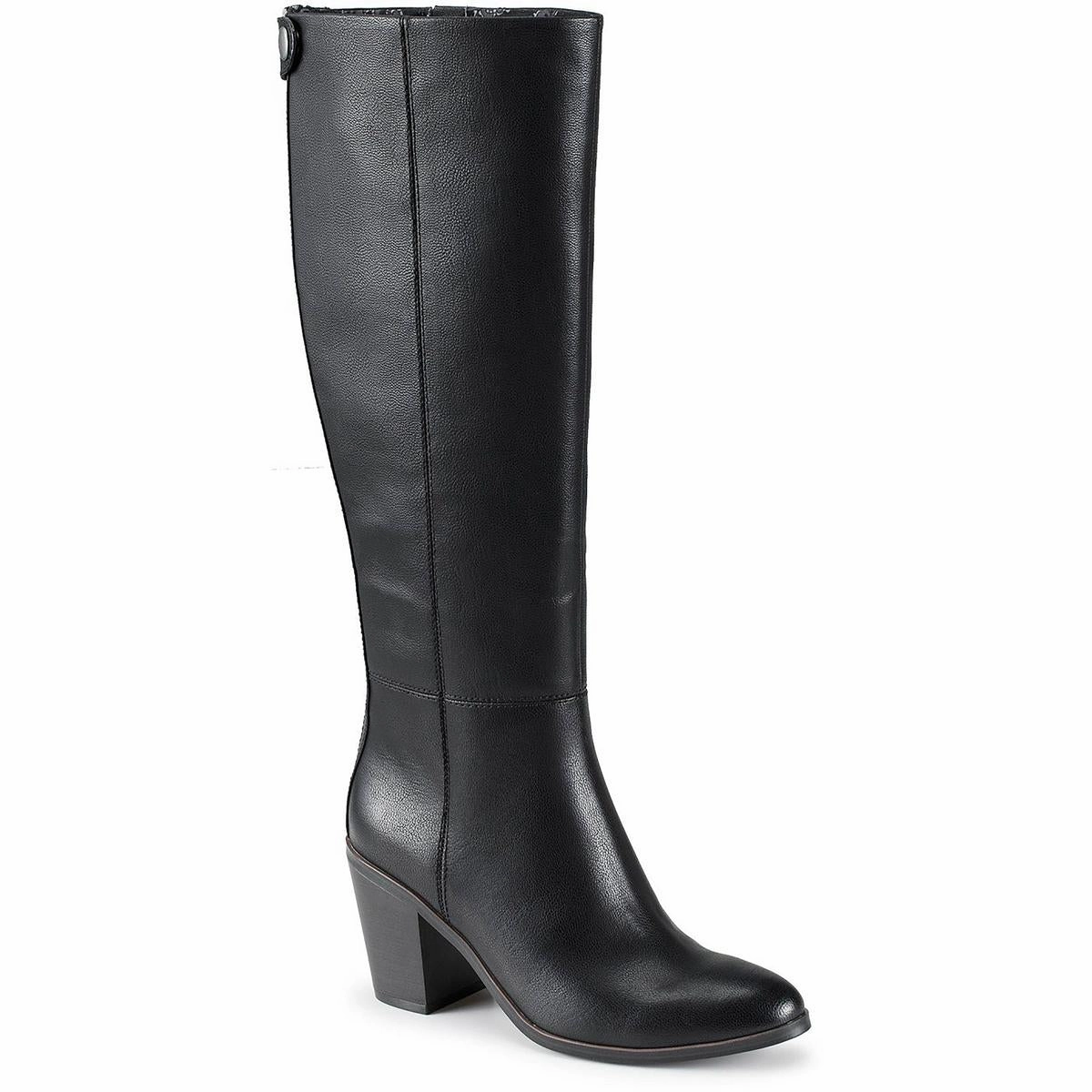 Outdoor Adventure Secure And Comfortable Kiara Womens Block Heel Faux Leather Knee-High Boots