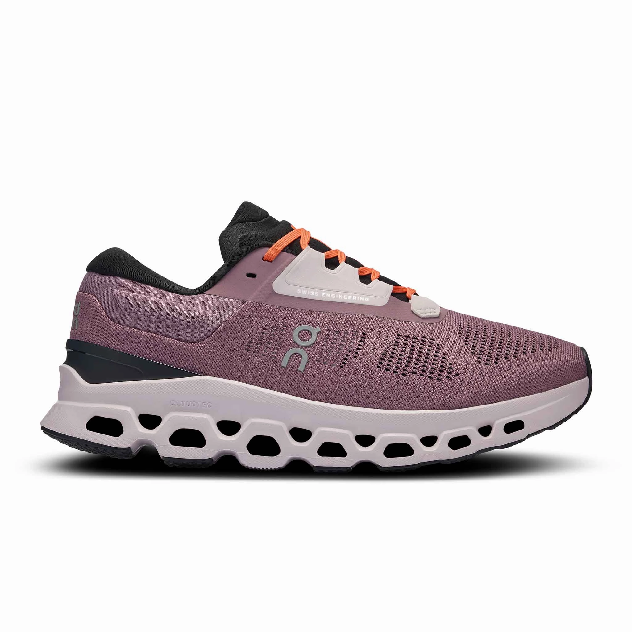 On | Women's Cloudstratus 3 Running Shoes - Quartz/Lily Solo - running Supination control