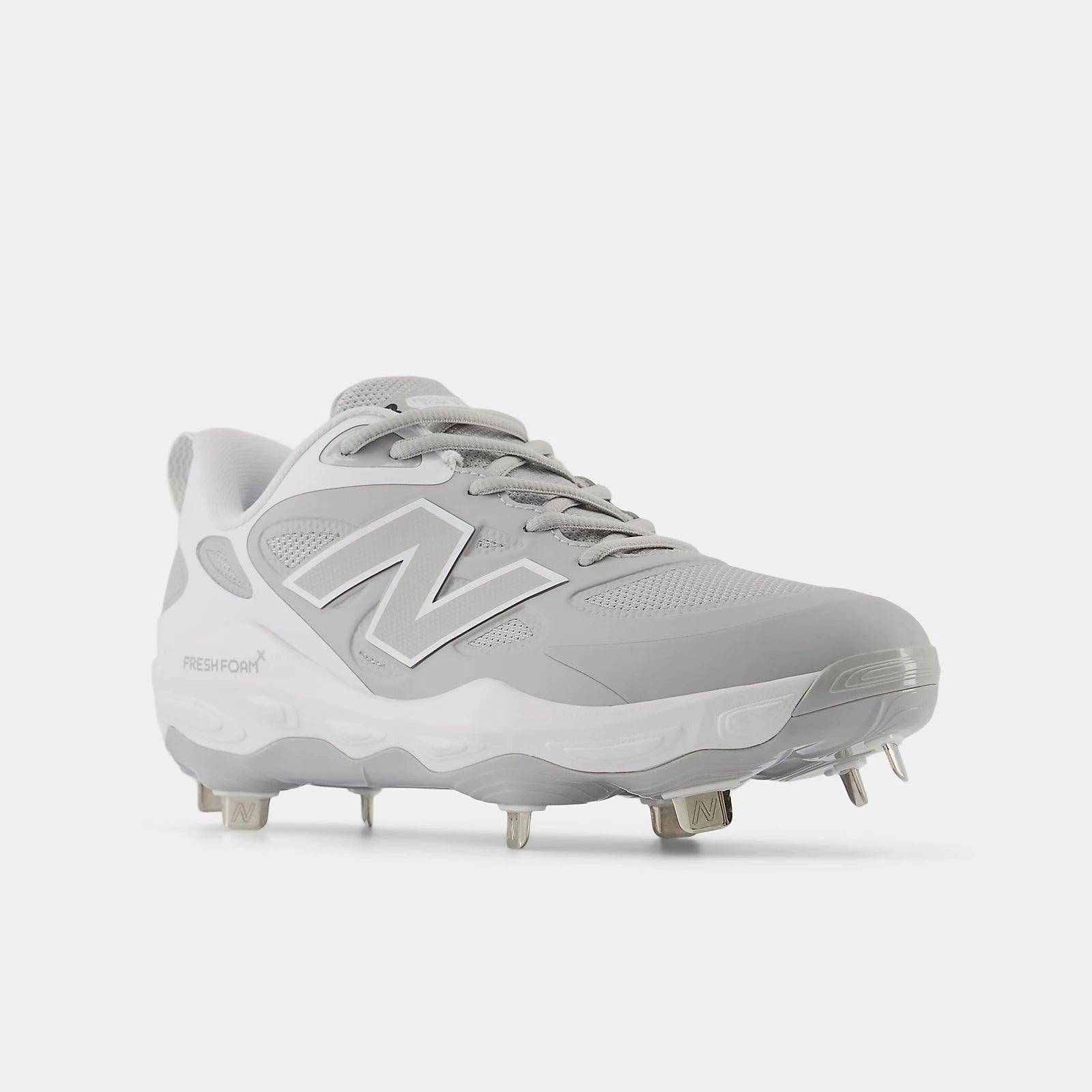 New Balance Women's Fresh Foam X Velo v4 Metal Fastpitch Softball Cleats - Grey SMVELOG4 upcycled - material - feature shoes Anti Impact