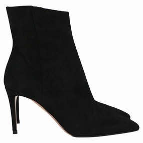 Trail Use Aquazzura Matignon Boots in Black Suede