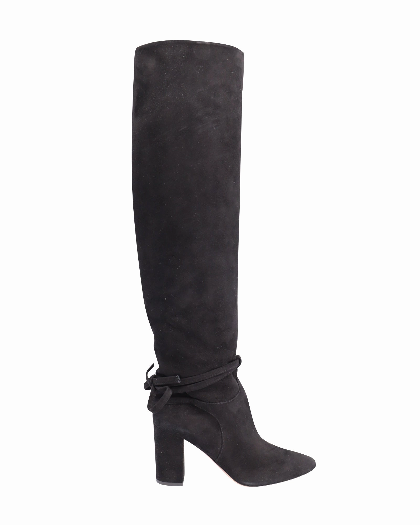 Aquazzura Milano 85 Boots in Black Suede Anti Odor Backcountry Camper Cushioned Step Weather Resistant User