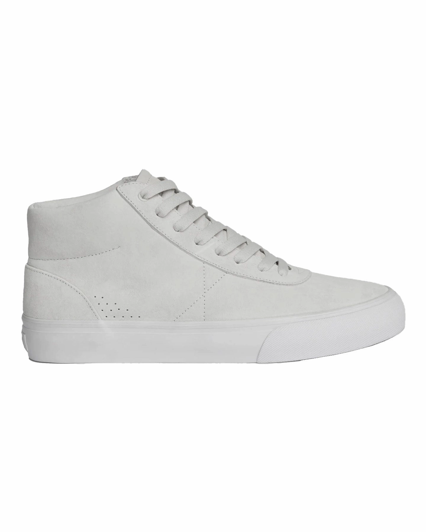 War Saw Chapter Mid - White / White Pig Suede Reinforced Stitching