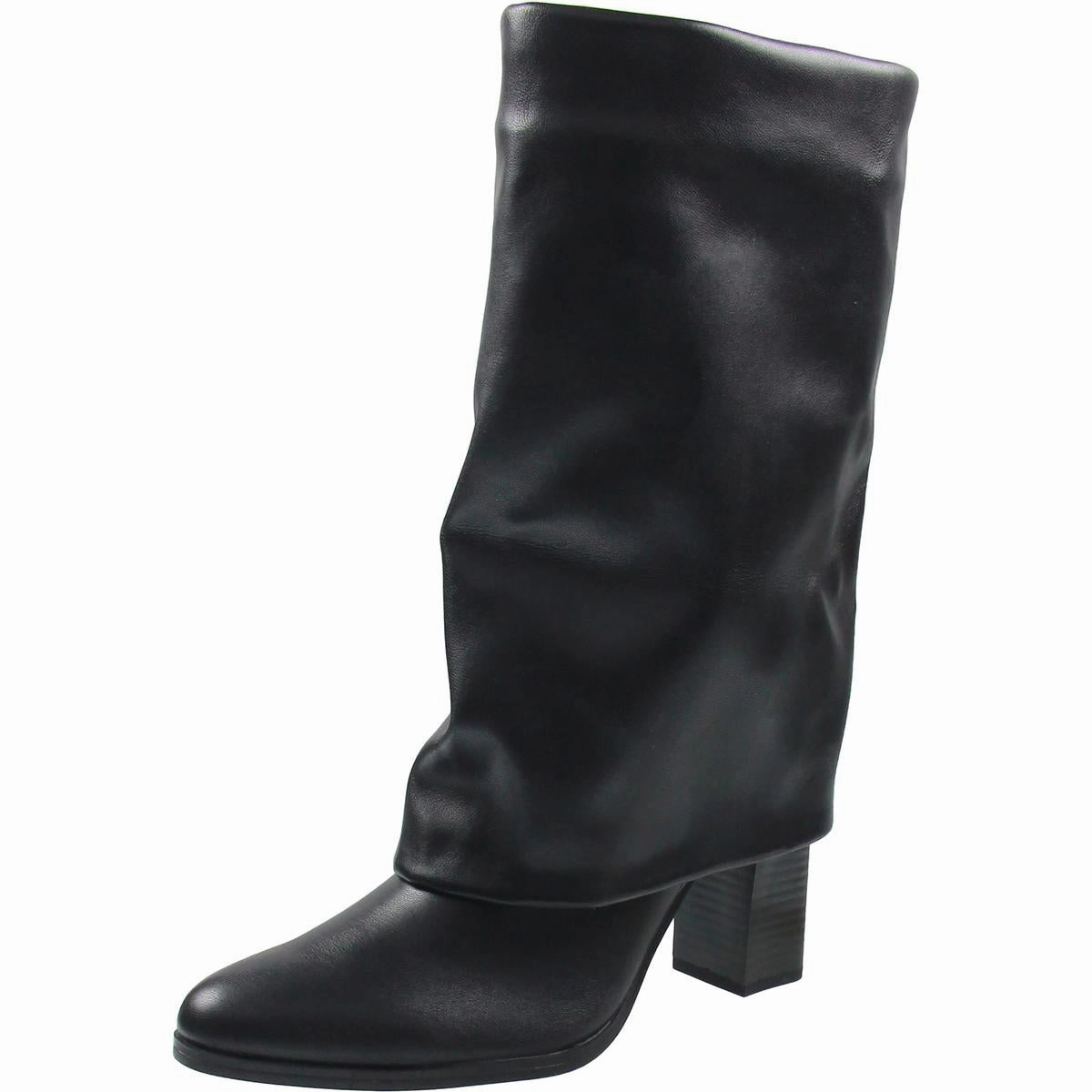 Temas 2 Womens Fold-Over Faux Leather Mid-Calf Boots High-Performance Footwear