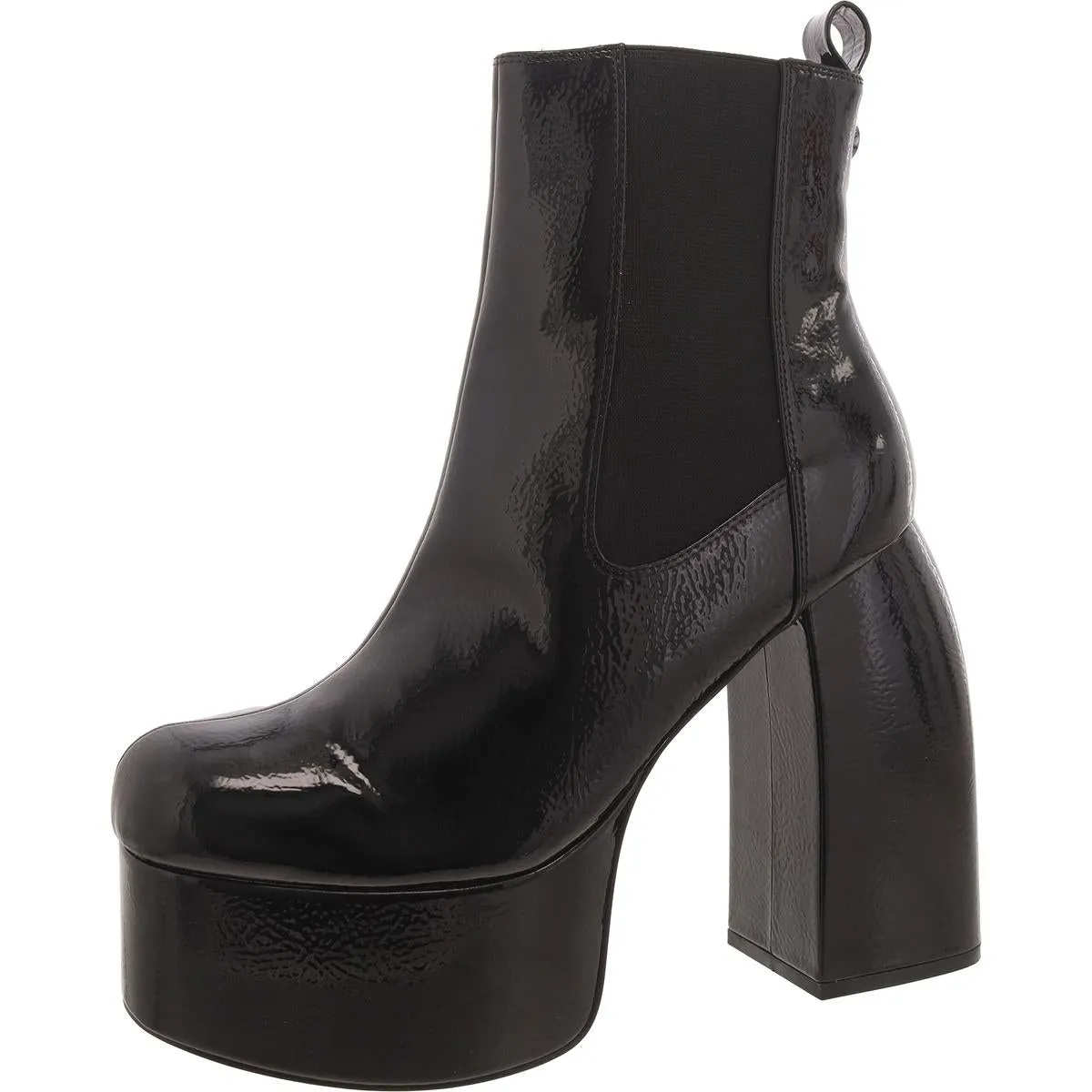 Northern Resident Artesian Womens Patent Block Heel Chelsea Boots