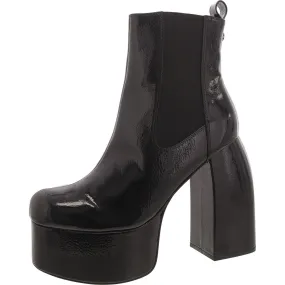 Northern Resident Artesian Womens Patent Block Heel Chelsea Boots