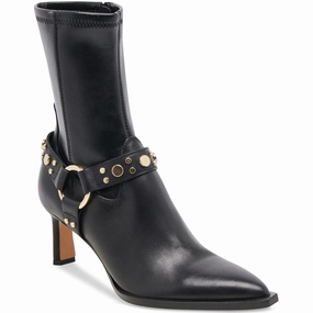 AryaStud Womens Buckle Leather Booties Durable Shell Windy Weather