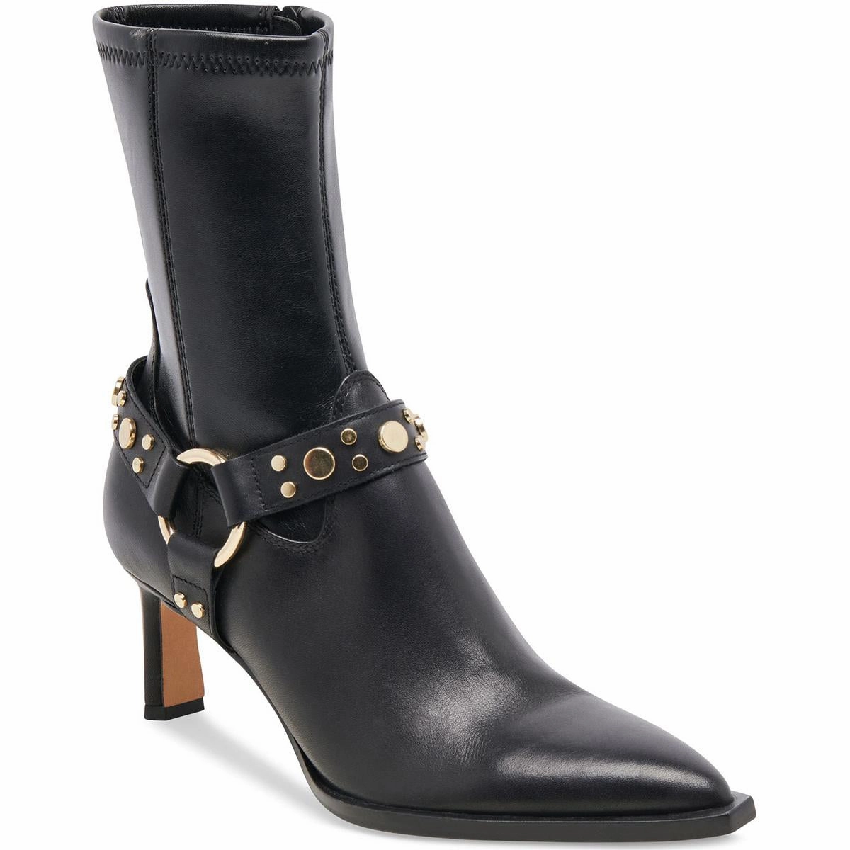 AryaStud Womens Buckle Leather Booties Durable Shell Windy Weather