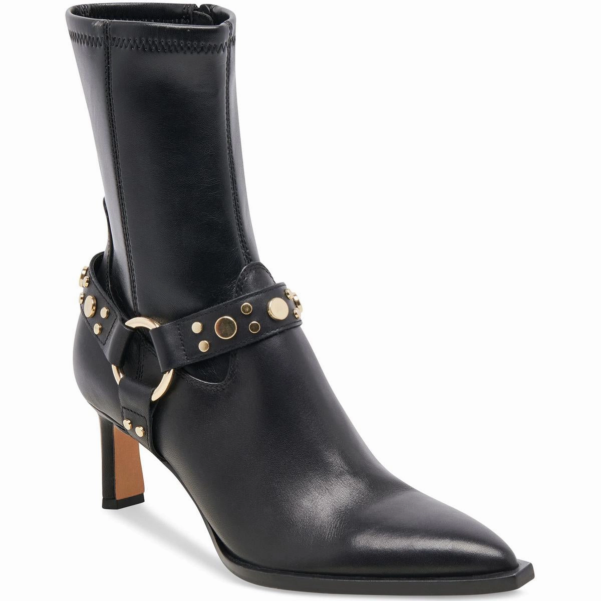 Flexible Frame Rainy Day Commuter AryaStud Womens Buckle Leather Booties