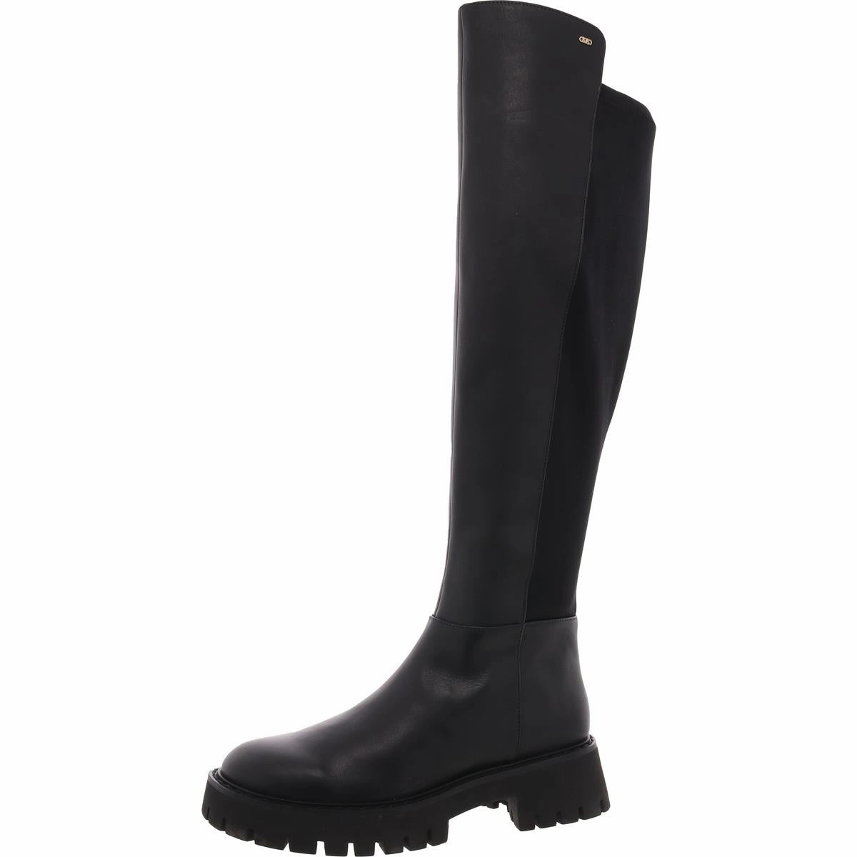 ASHER BOOT Womens Lugged Sole Leather Over-The-Knee Boots Cushioned Step Winter Walker Grippy Outsole Mountain Climber