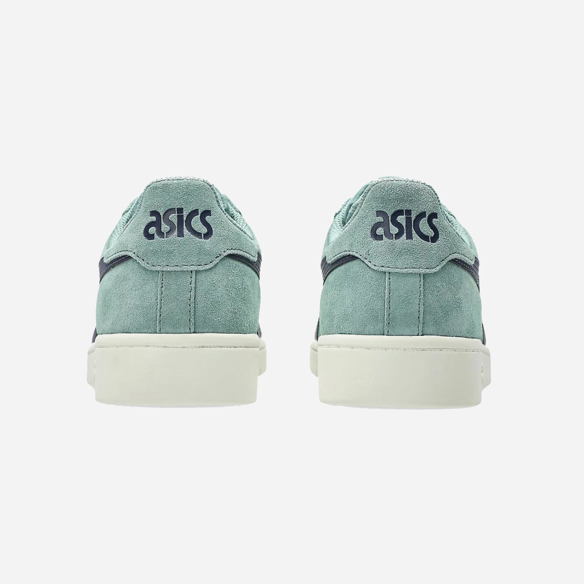 indoor exercise leather - upper - quality shoes Asics | JAPAN S { CELADON/INDIGO FOG