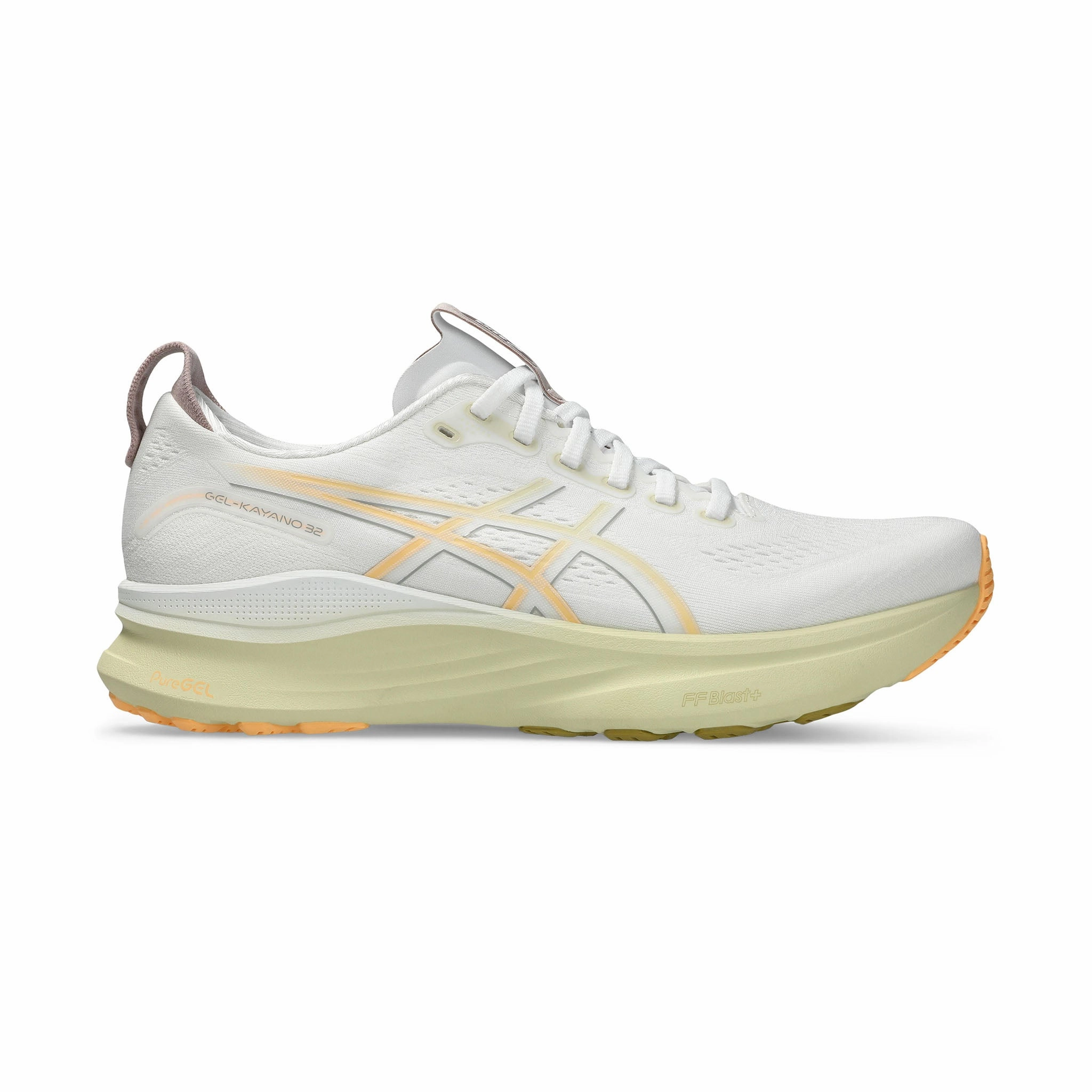 charity - run Balance - improving ASICS | Men's Gel-Kayano 32 Running Shoes - White/Orange Glow