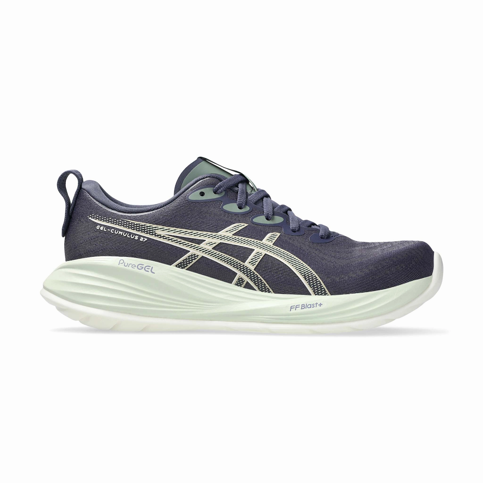 zipper - closure running shoes store - brand running gear ASICS | Women's Gel-Cumulus 27 Running Shoes - Indigo Fog/Cream