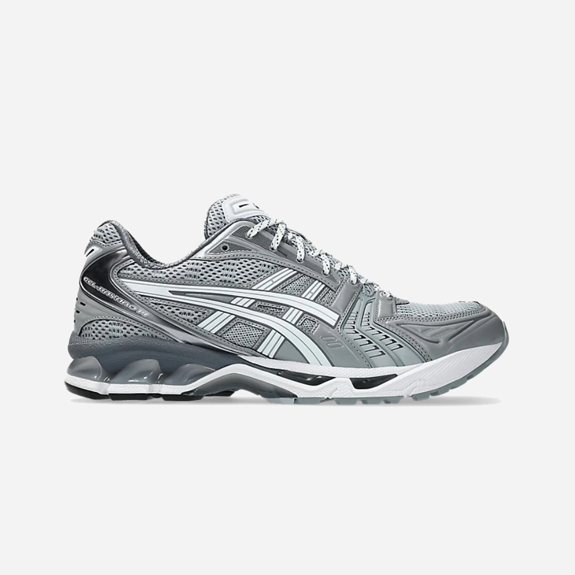 sprint training trekking - like running shoes ASICS | X BEAUTY & YOUTH GEL-KAYANO 14 { PIEDMONT GREY/WHITE