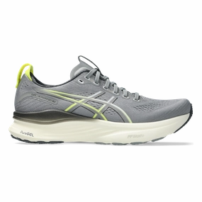 running with a foam midsole knee - high running wear Asics Gel Kayano 32 - Gravel - Citron