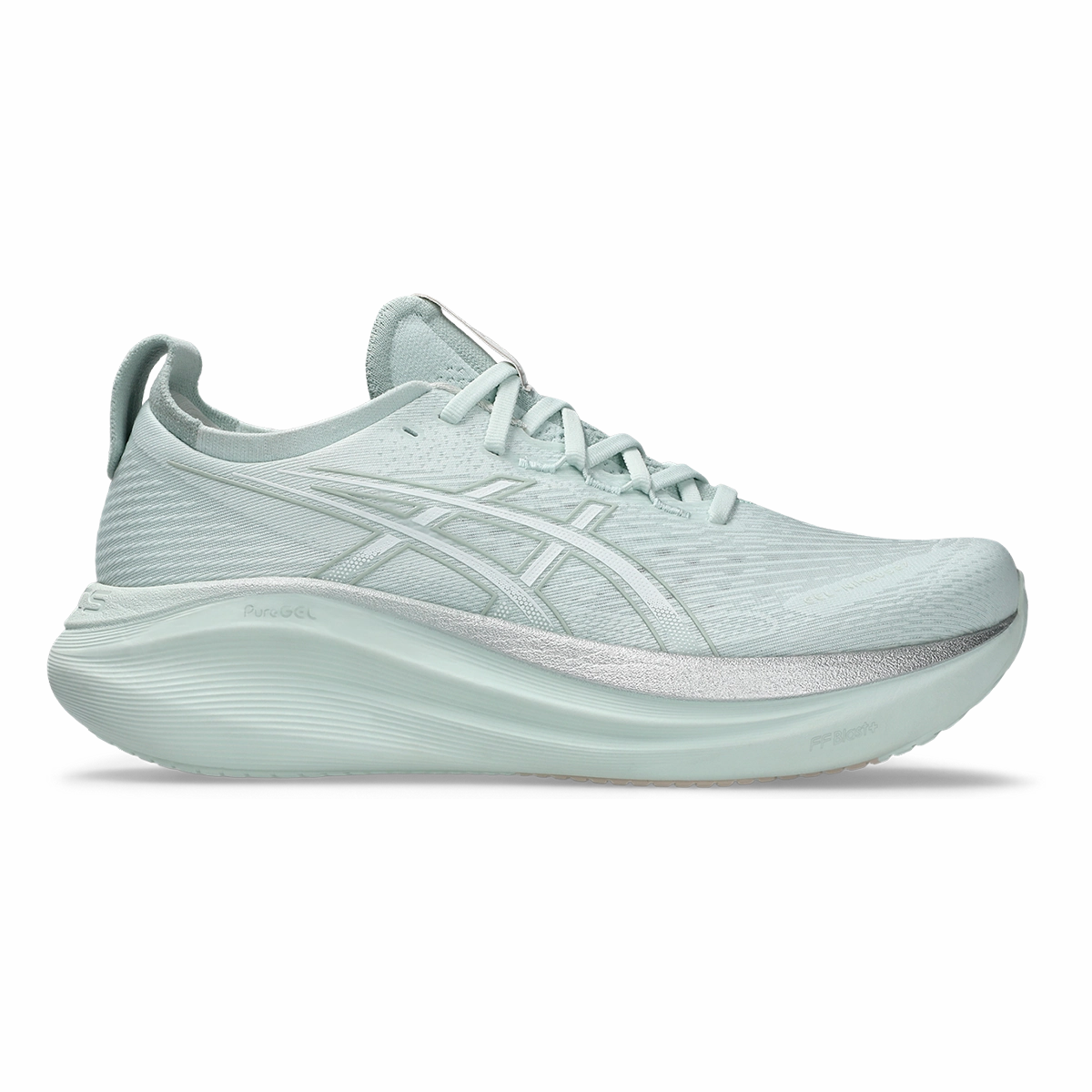 Asics Gel Nimbus 27 Pure Aqua - White low - heeled - feature shoes