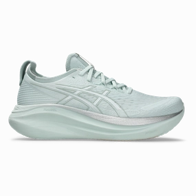 Asics Gel Nimbus 27 Pure Aqua - White mid - range shoe expense desert - climate shoes