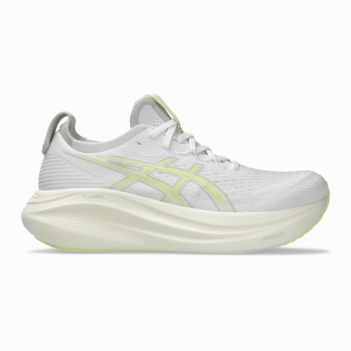 LeatherUpper weekday running choice Asics Gel Nimbus 27 White - Huddle Yellow
