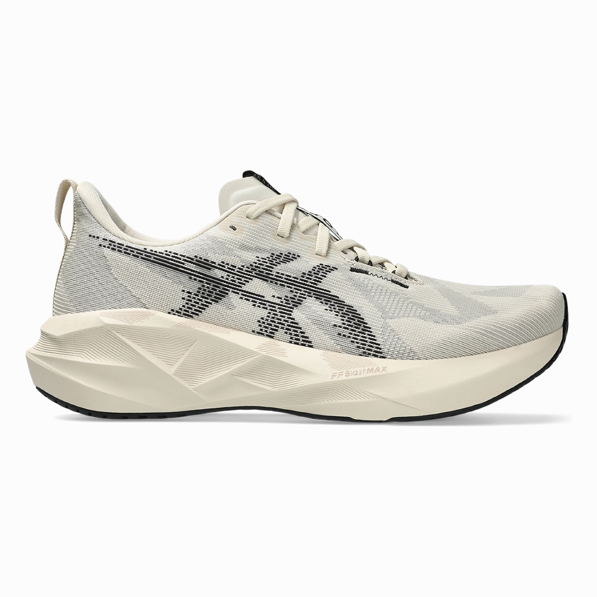 Asics Novablast 5 Oatmeal - Black barefoot running simulation fairy - tale - themed running option