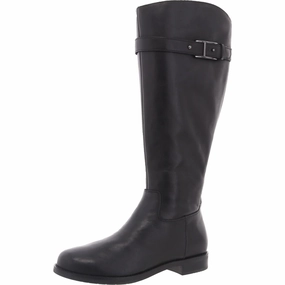 High Traction All Day Wear Aubrey Womens Wide Calf Leather Knee-High Boots