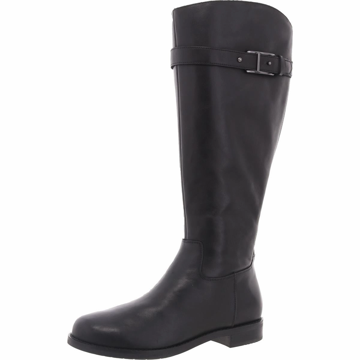 High Traction All Day Wear Aubrey Womens Wide Calf Leather Knee-High Boots