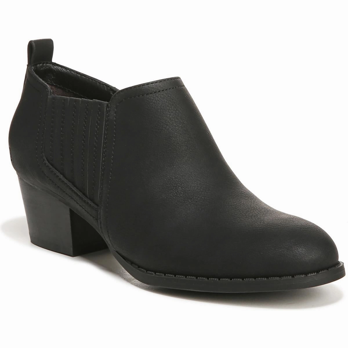BABE Womens Block Heel Man Made Ankle Boots Silent Glam Sock Fit