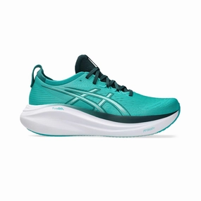 ASICS | Men's Gel-Nimbus 27 Running Shoes - Wave Teal outdoor running shoe components bright - colors shoes