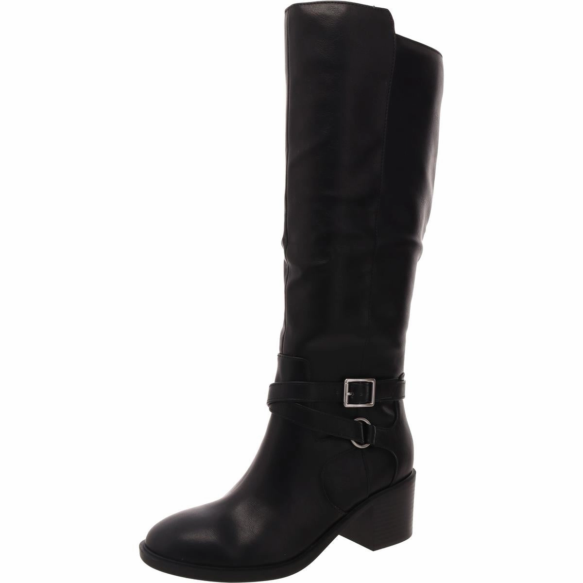 Anti Odor Morning Walk High Traction Womens Zipper Man Made Mid-Calf Boots