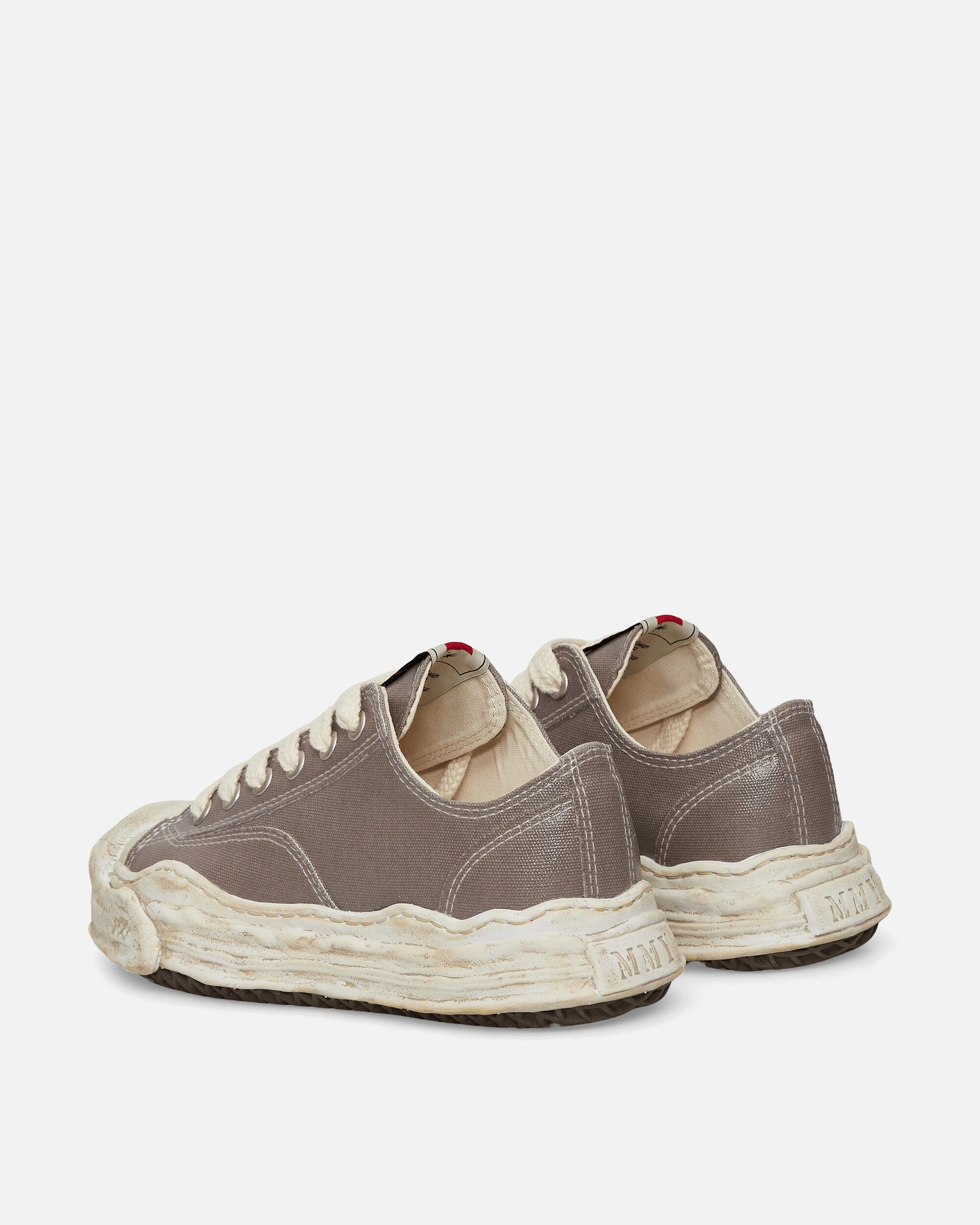 Seamless Knit Construction Vulcanized Sole Hank OG Sole Silicon Coating Canvas Low Sneakers Gray
