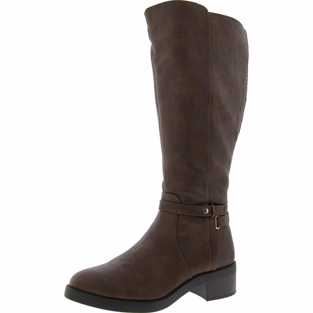 Berkley Womens Faux Leather Wide Calf Knee-High Boots Reinforced Form Trail Exploration