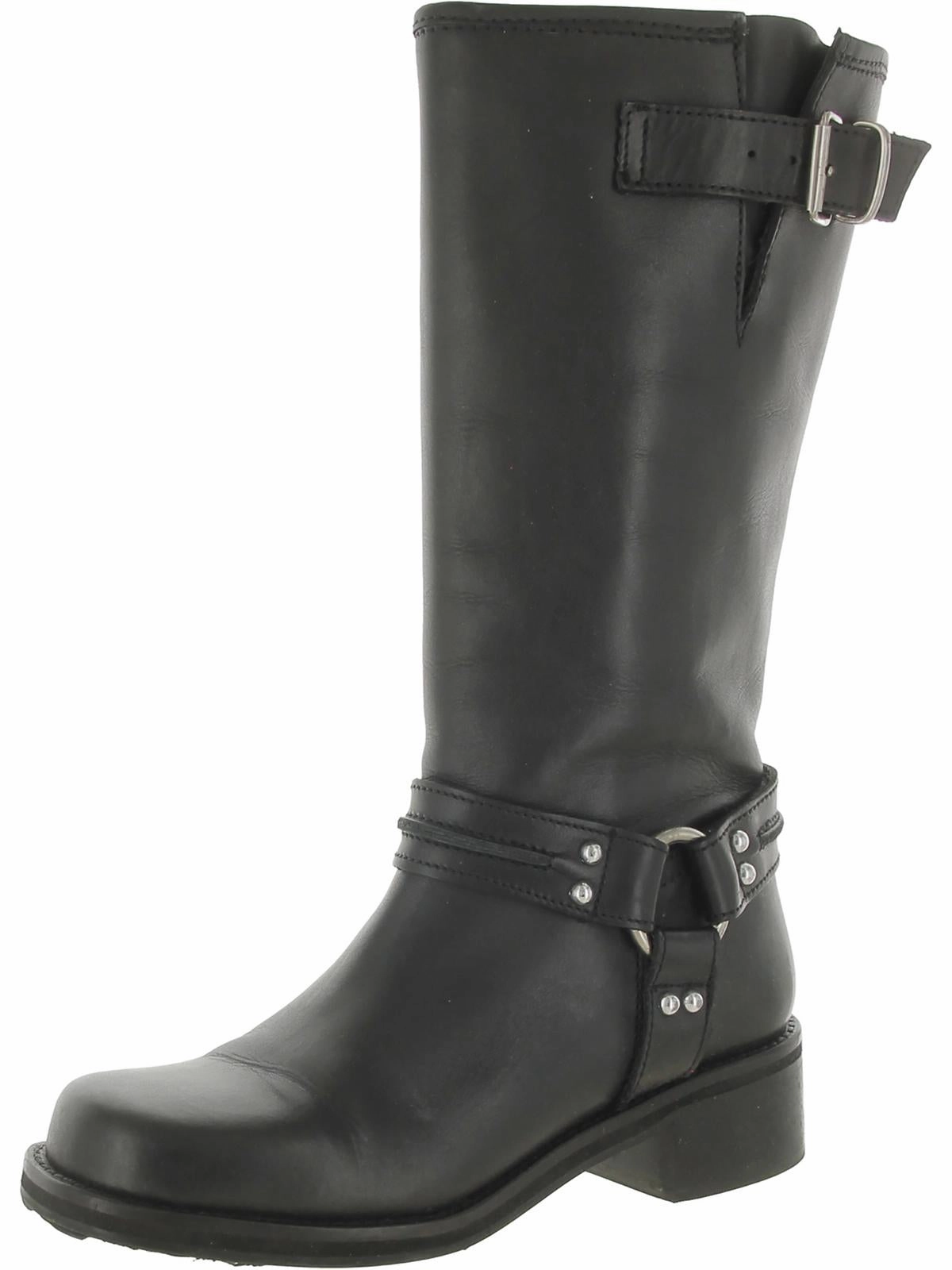 Rubber Outsole Long-Distance Walk Berrit Womens Harness Buckle Mid-Calf Boots