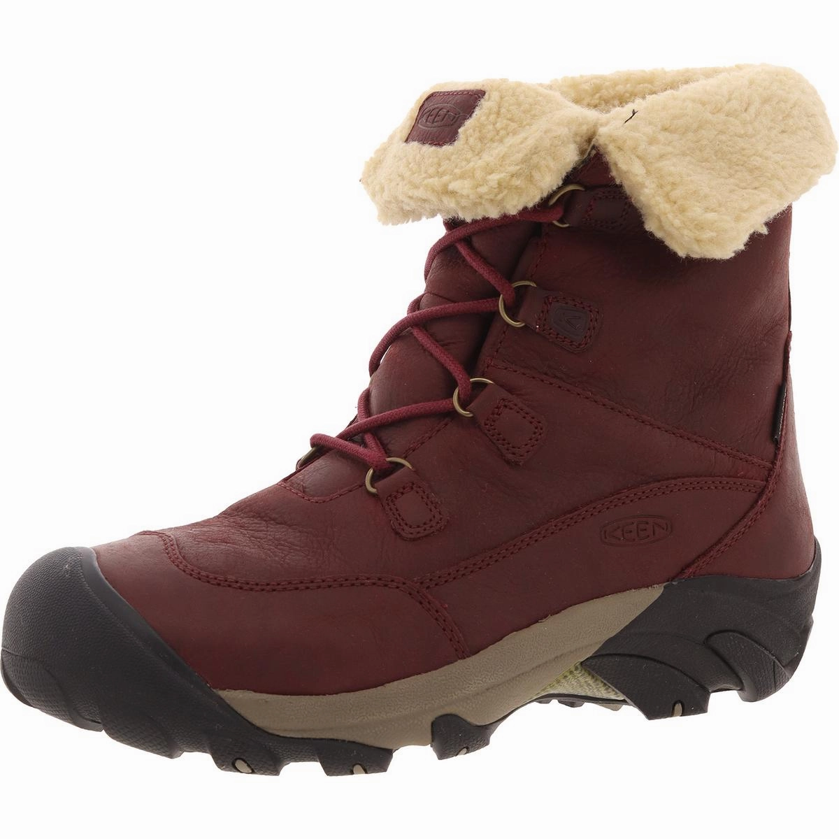 Betty Womens Lugged Sole Leather Winter & Snow Boots Ranch Wear