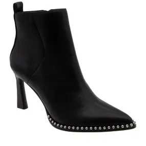 Beya Womens Beaded Pointed Toe Booties Flat Form Flexible Frame Daily Walks