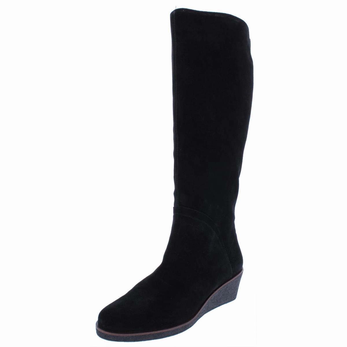 Zip Up Style Quiet Chic Binocular Womens Suede Cold-Weather Knee-High Boots