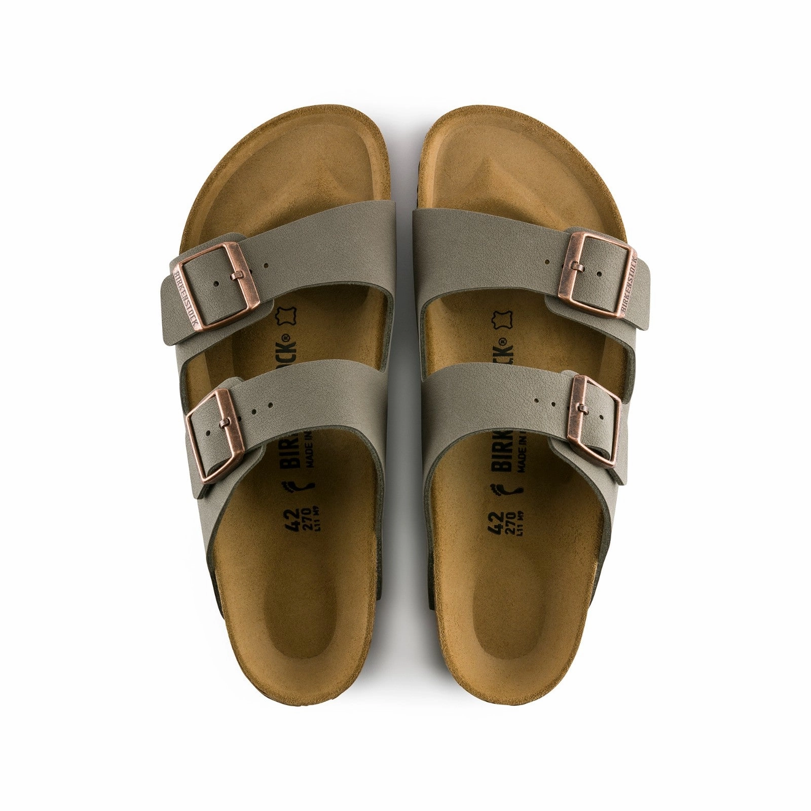 Shock-absorbent look Trendy Choice Birkenstock Arizona (Stone Birkibuc) Men's Sandals 151211