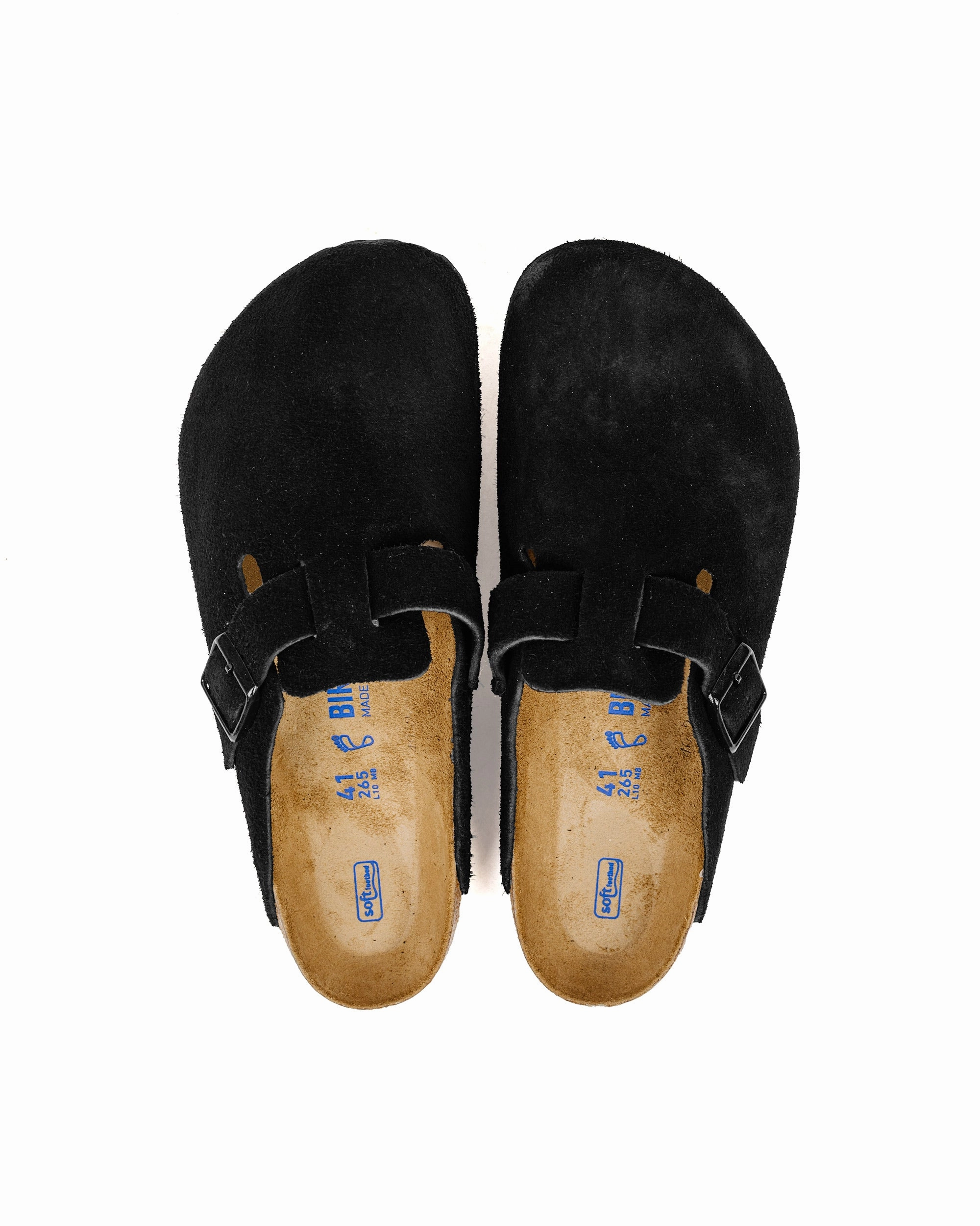 Teen Fun Leather Birkenstock Boston Black Suede
