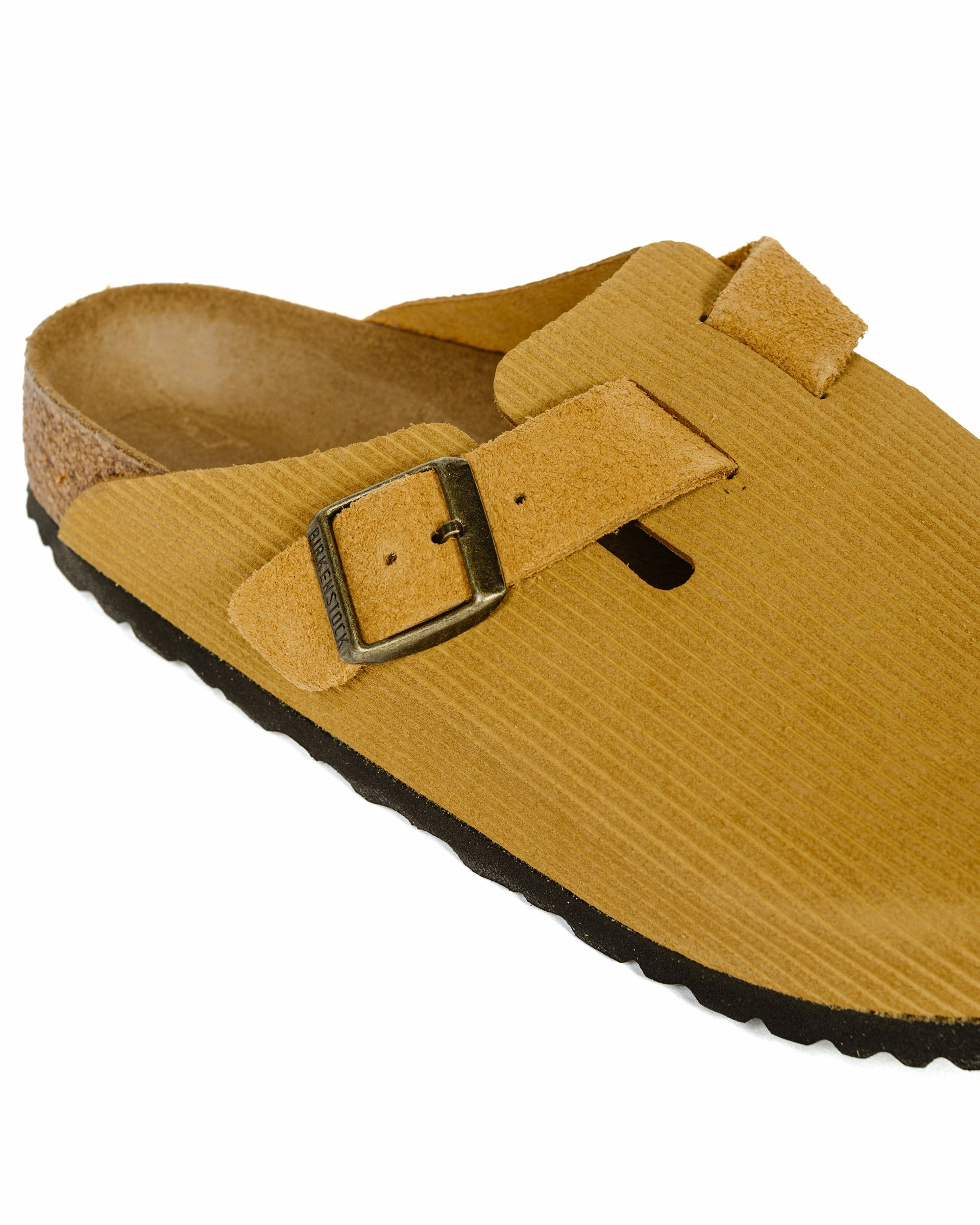Birkenstock Boston Cork Brown Suede Corduroy Wide fit