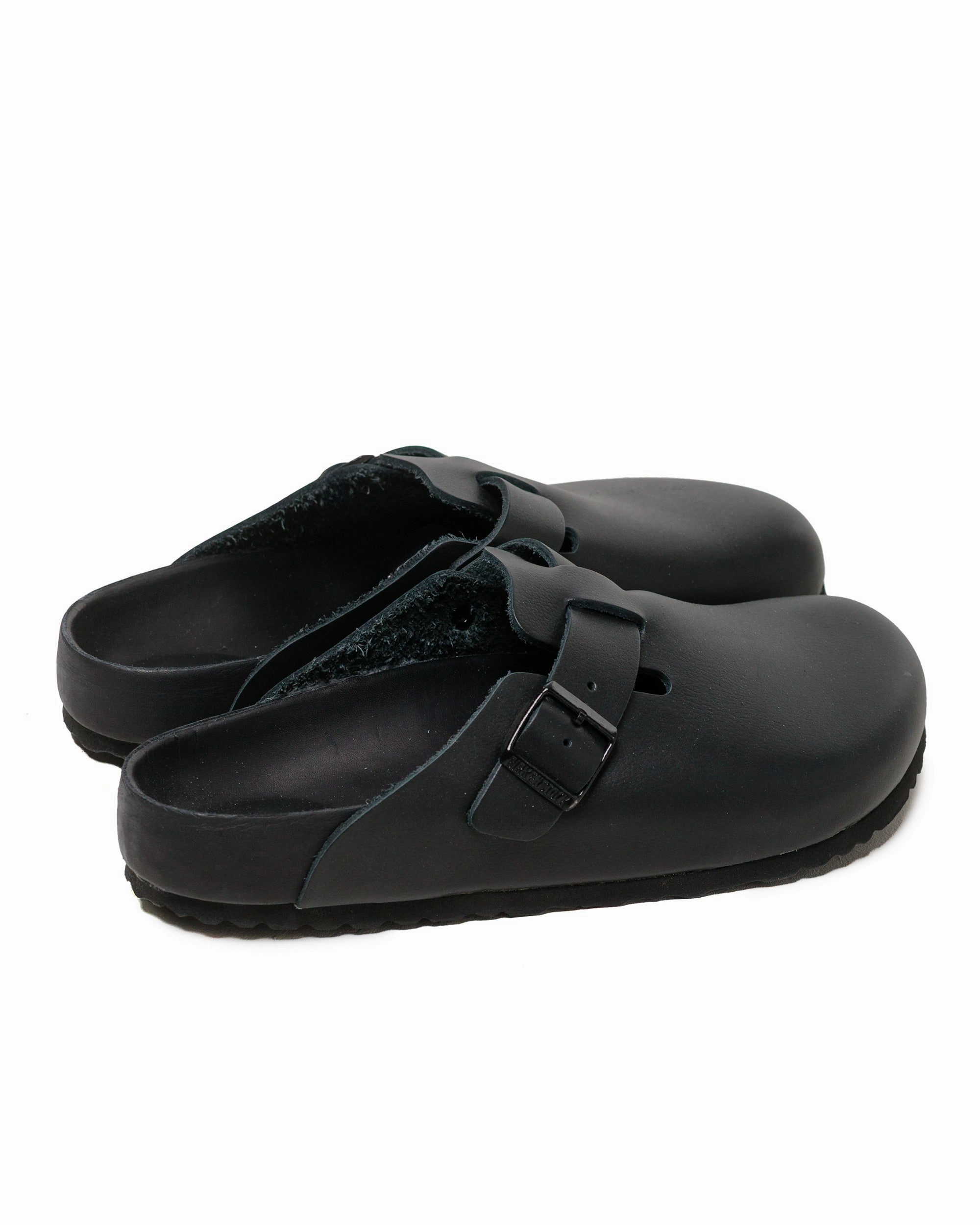 Smooth Soles Birkenstock Boston Exquisite Leather Black