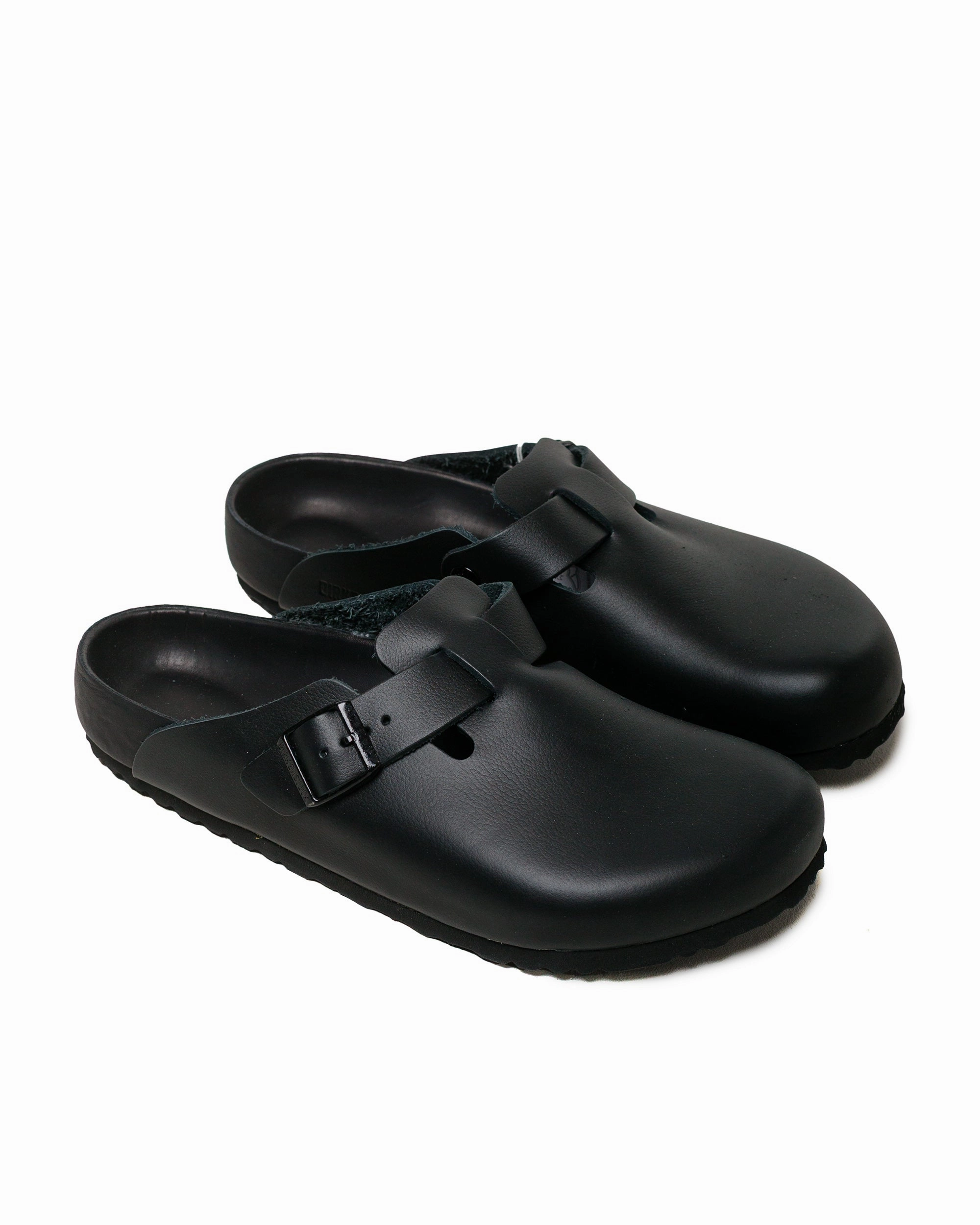 Fight Mode Memory Foam Birkenstock Boston Exquisite Leather Black