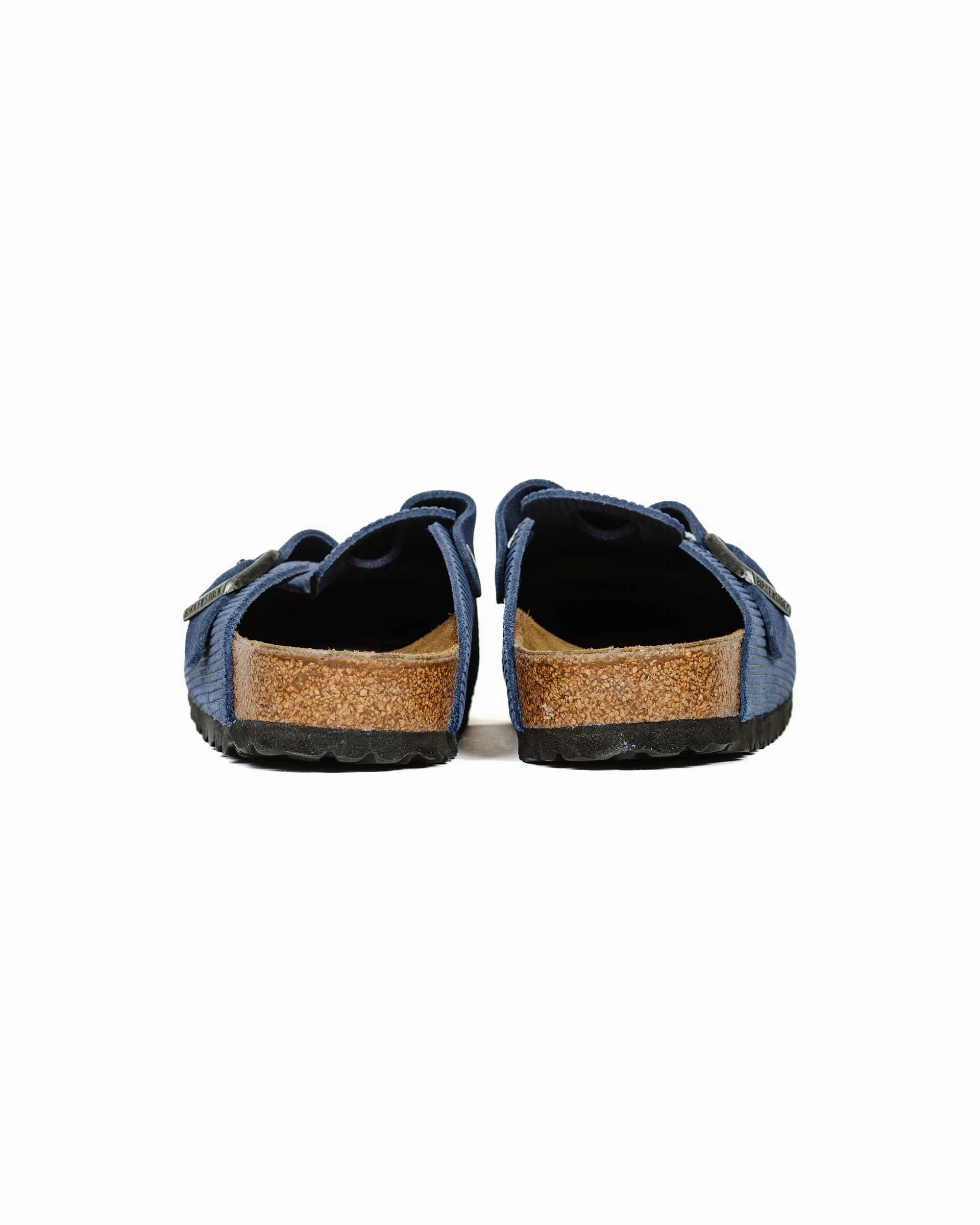 Birkenstock Boston Indigo Blue Suede Corduroy Wind Block