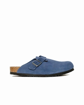 Color Mix New York Birkenstock Boston Indigo Blue Suede Corduroy