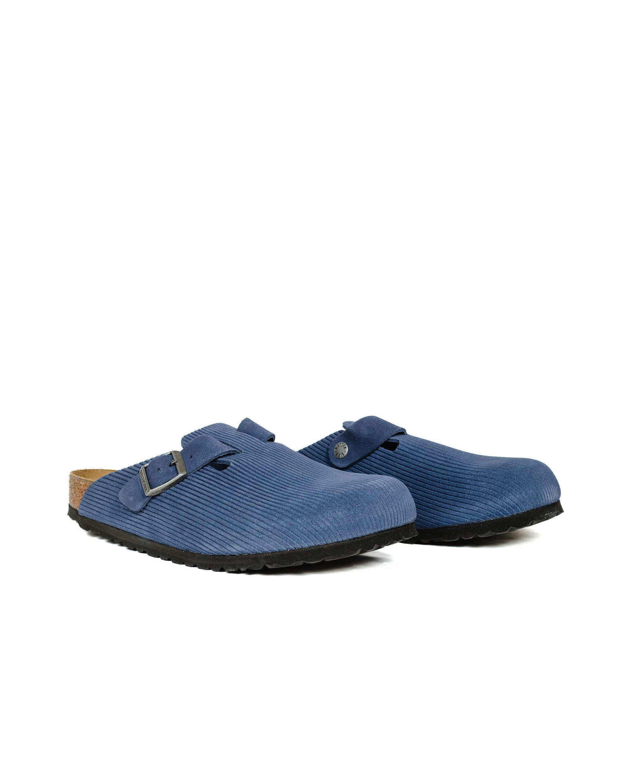 Year long Birkenstock Boston Indigo Blue Suede Corduroy