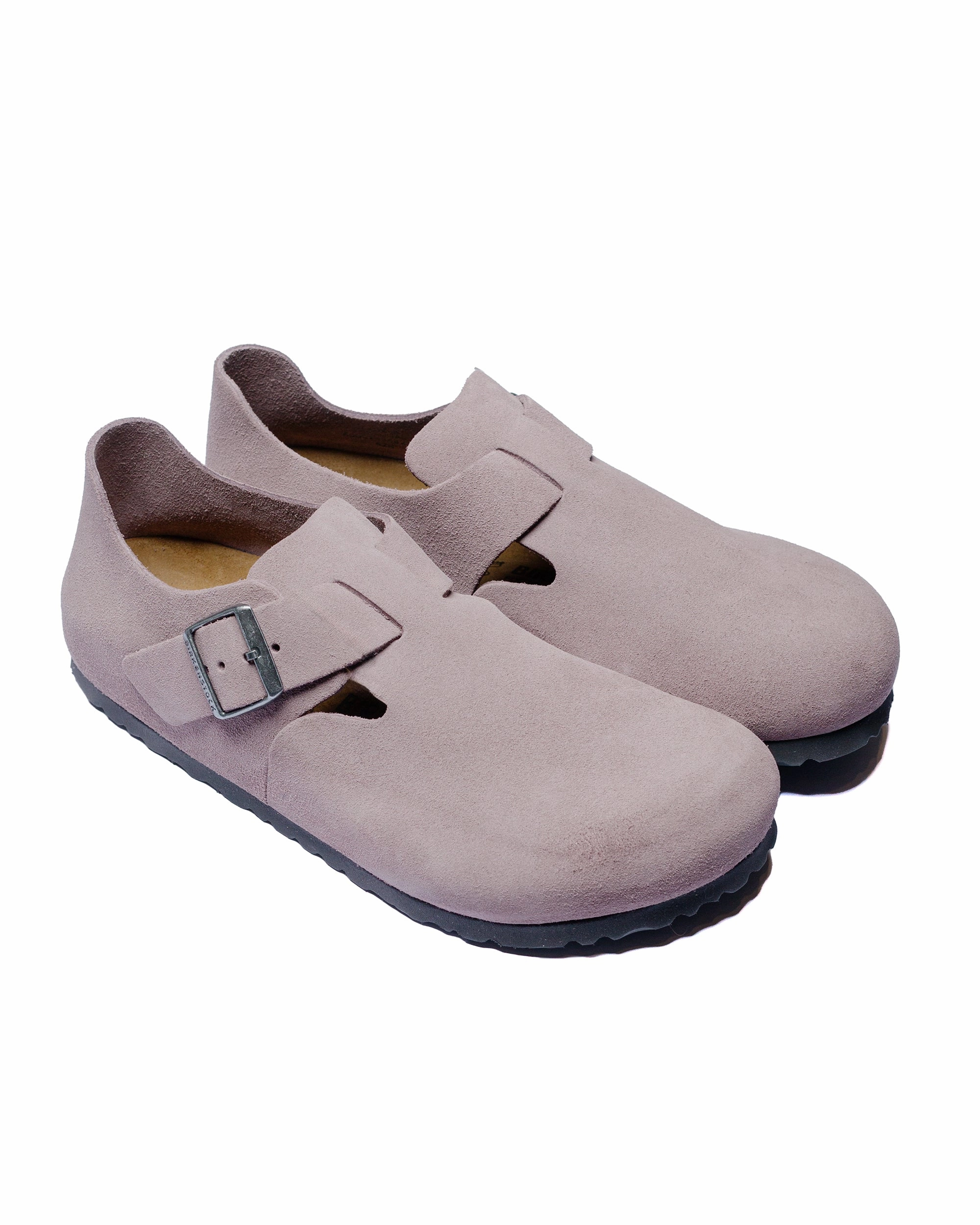 Birkenstock London Faded Purple Suede Court Grip