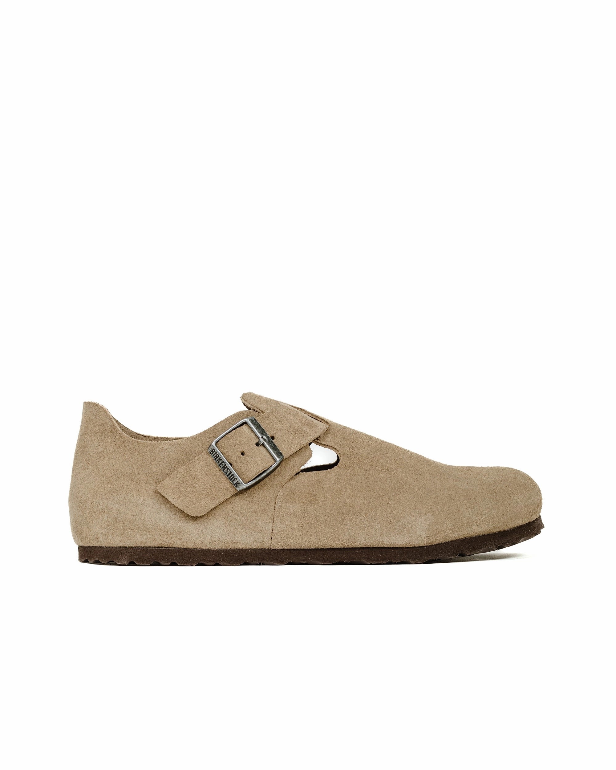 Birkenstock London Taupe Suede Training Fire Red