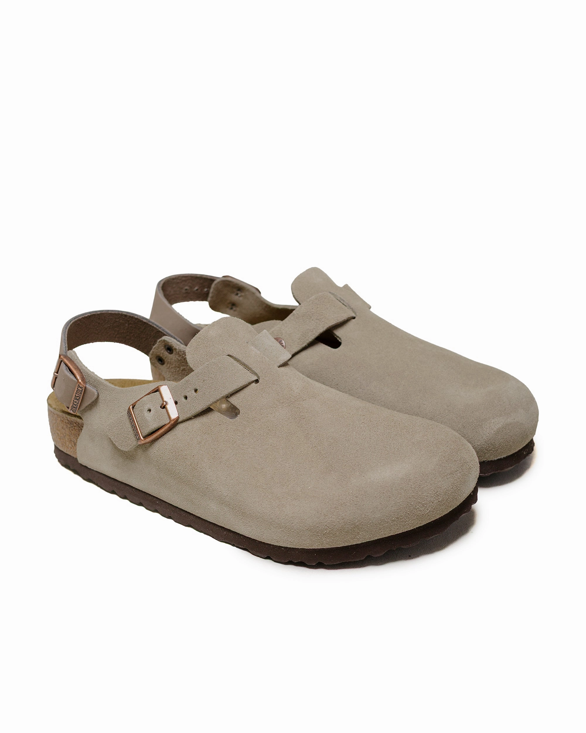 Birkenstock Tokio Suede Taupe Ergonomic Design Injury Safe